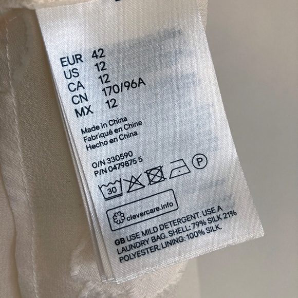 H&M Studio Collection 2017 Silk-Blend Dress size 12 - Picture 9 of 10